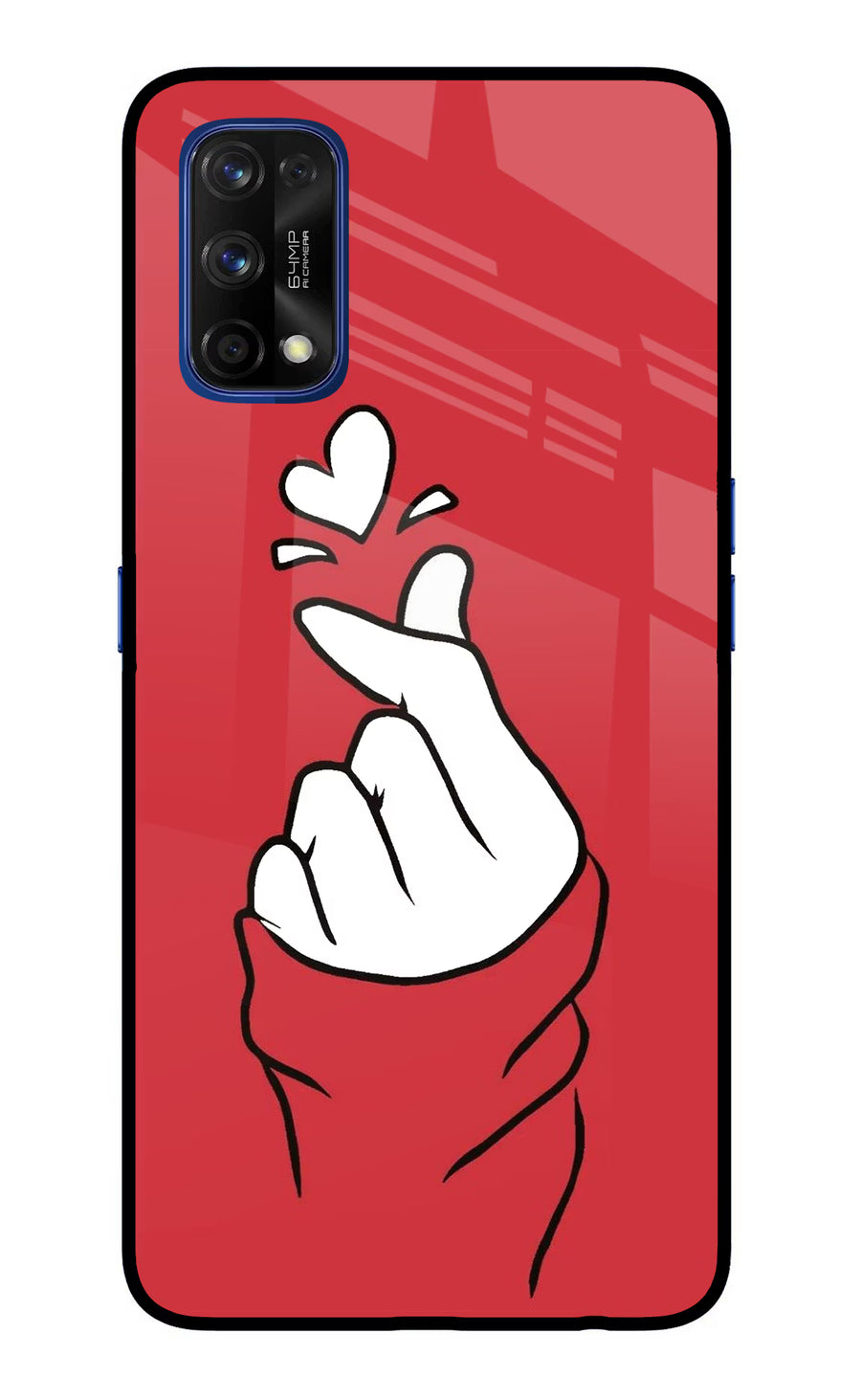 Korean Love Sign Realme 7 Pro Back Cover, Glass case