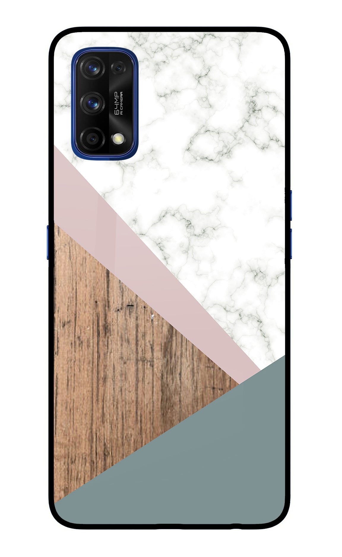 Marble wood Abstract Realme 7 Pro Glass Case