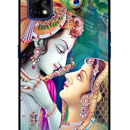 Lord Radha Krishna Realme 7 Pro Glass Case Back Cover by Casekaro