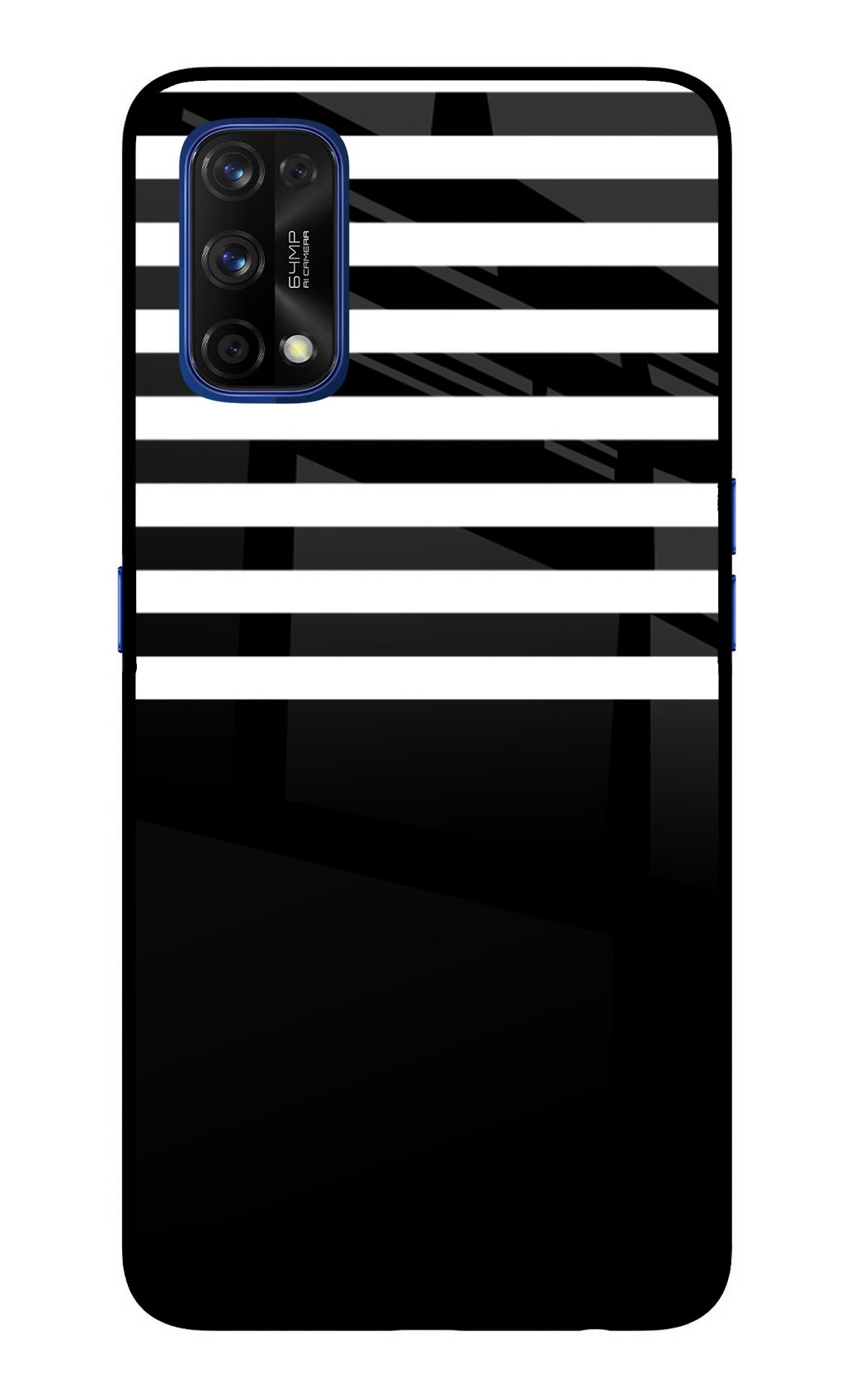 Black and White Print Realme 7 Pro Back Cover