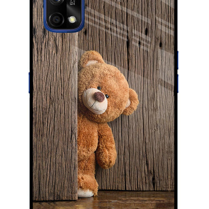 Teddy Wooden Realme 7 Pro Glass Case Back Cover by Casekaro