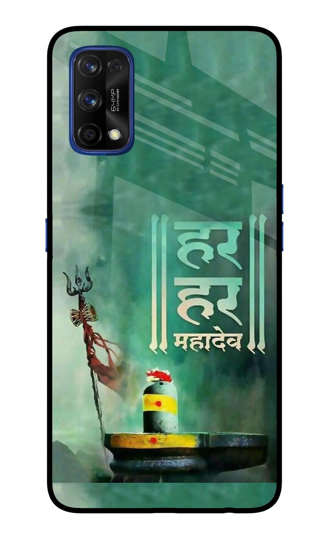 Har Har Mahadev Shivling Realme 7 Pro Glass Case