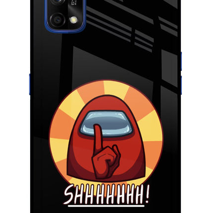 Among Us Shhh! Realme 7 Pro Glass Case Back Cover by Casekaro