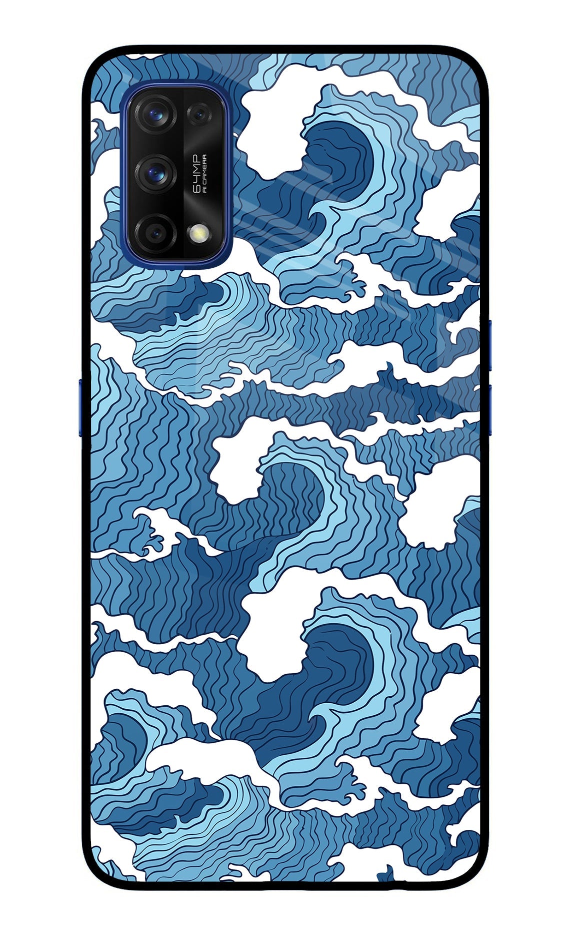 Blue Waves Realme 7 Pro Back Cover