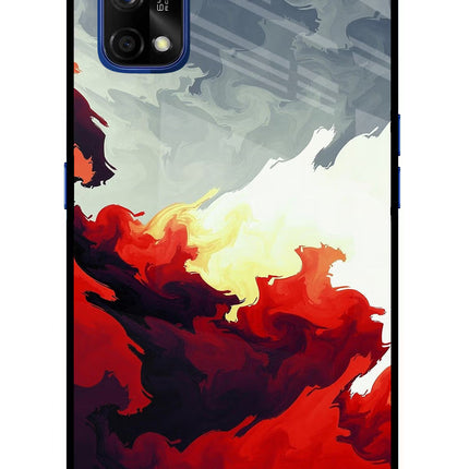 Fire Cloud Realme 7 Pro Glass Case Back Cover by Casekaro