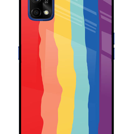 Rainbow Realme 7 Pro Glass Case Back Cover by Casekaro