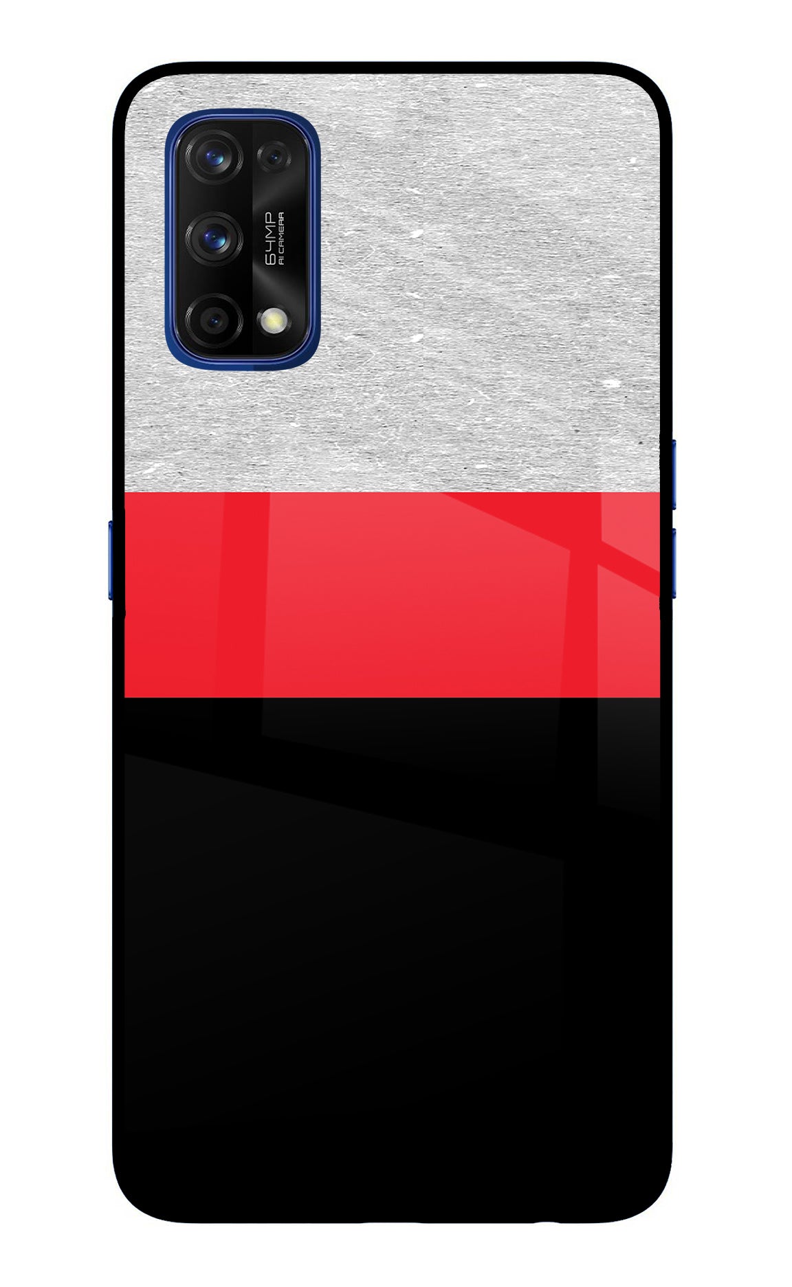 Tri Color Pattern Realme 7 Pro Back Cover