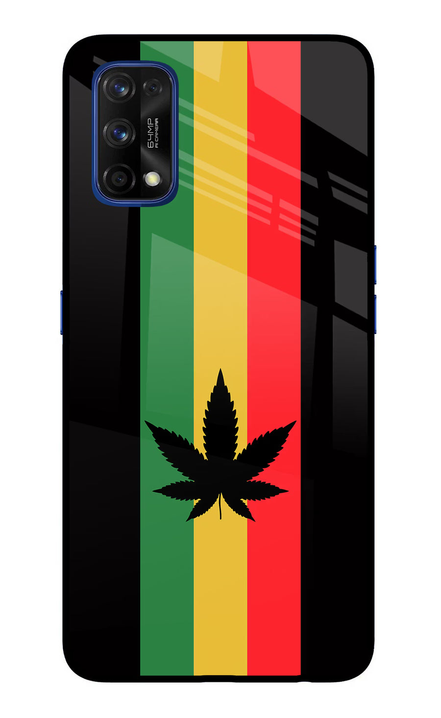 Weed Flag Realme 7 Pro Back Cover, Glass case
