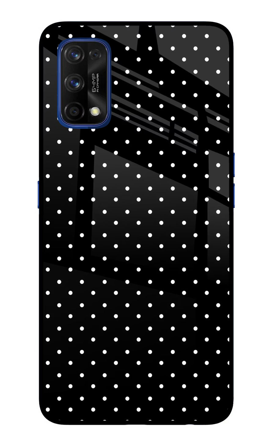 White Dots Realme 7 Pro Back Cover, Glass case