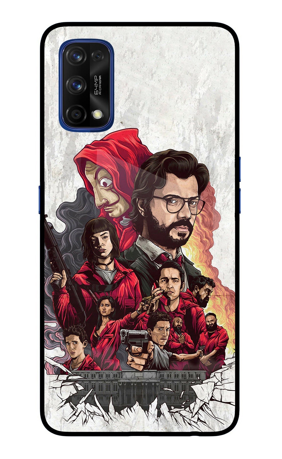 Money Heist Artwork Realme 7 Pro Back Cover