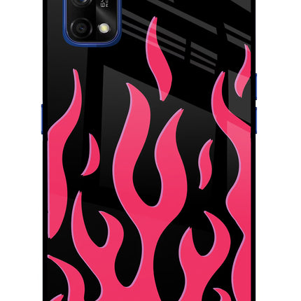 Fire Flames Realme 7 Pro Glass Case Back Cover by Casekaro