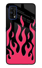 Fire Flames Realme 7 Pro Glass Case