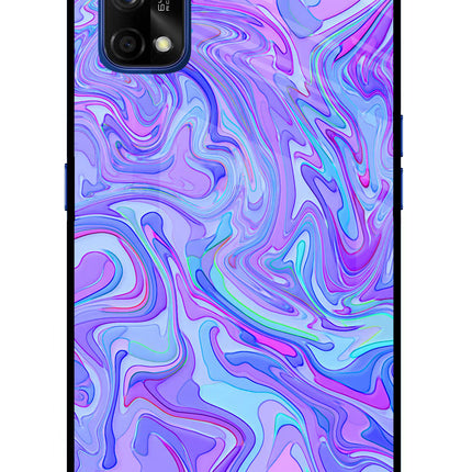 Glitter Realme 7 Pro Glass Case Back Cover by Casekaro