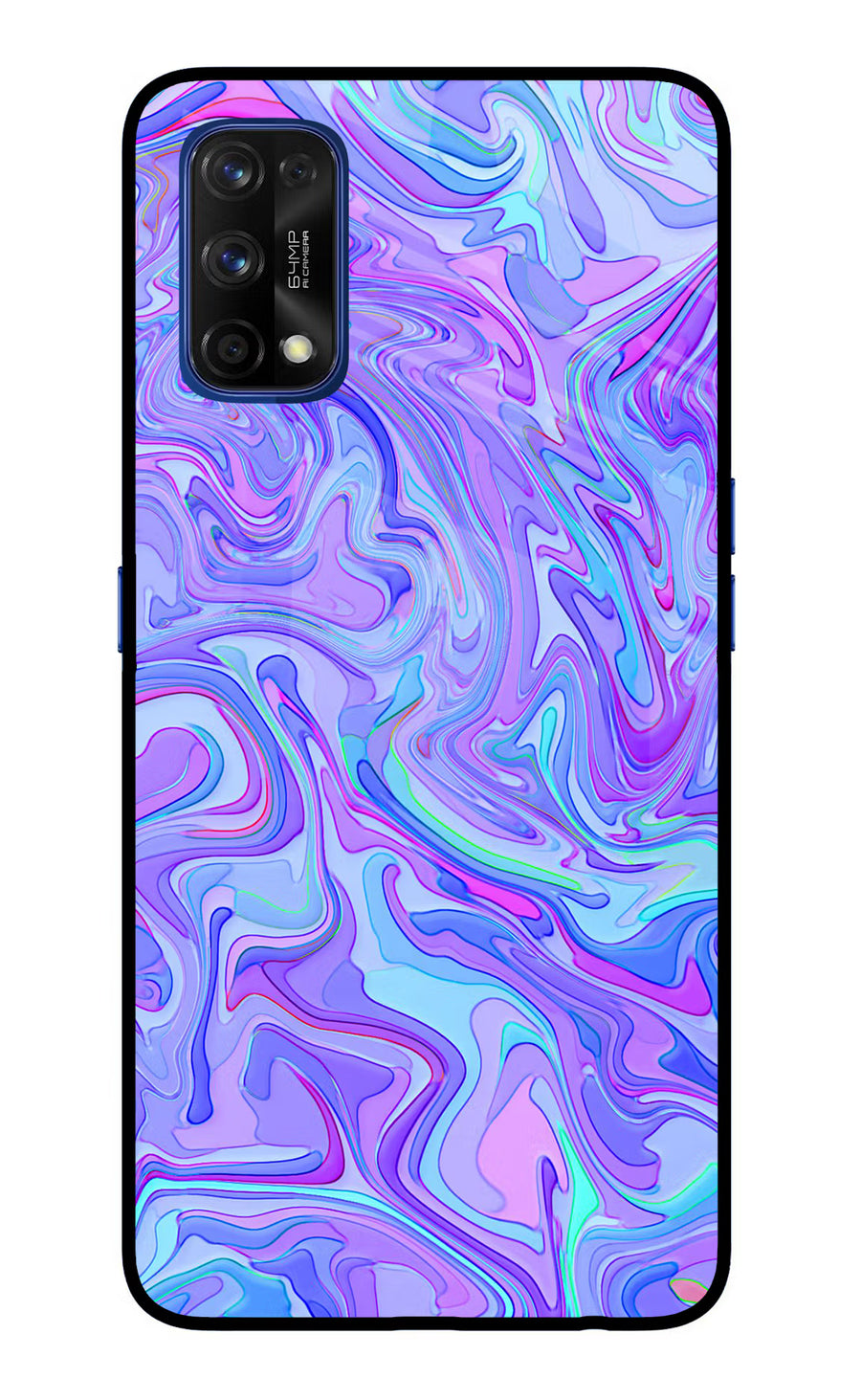 Glitter Realme 7 Pro Back Cover, Glass case