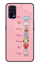 BTS names Realme 7 Pro Glass Case Back Cover by Casekaro