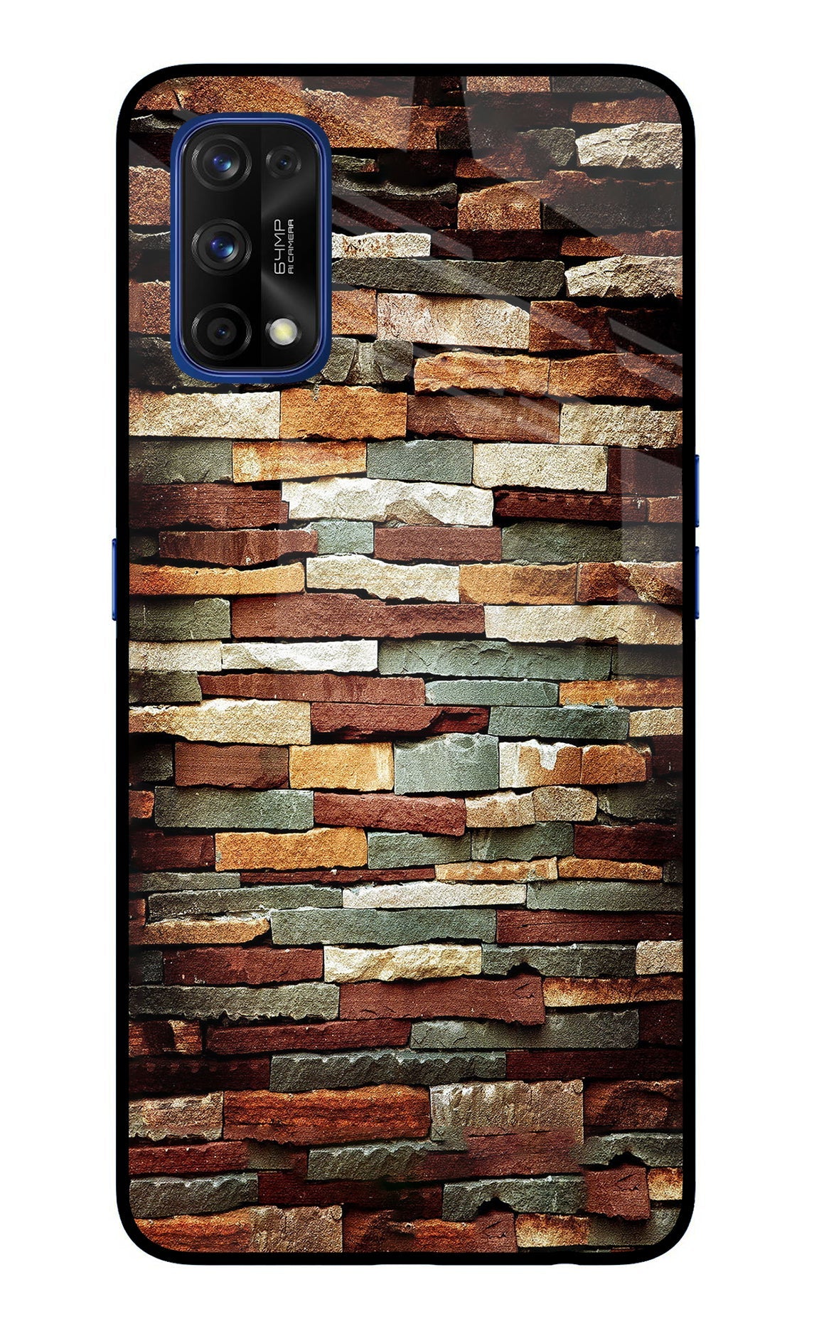 Bricks Pattern Realme 7 Pro Glass Case