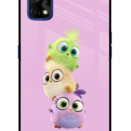 Cute Little Birds Realme 7 Pro Glass Case Back Cover by Casekaro