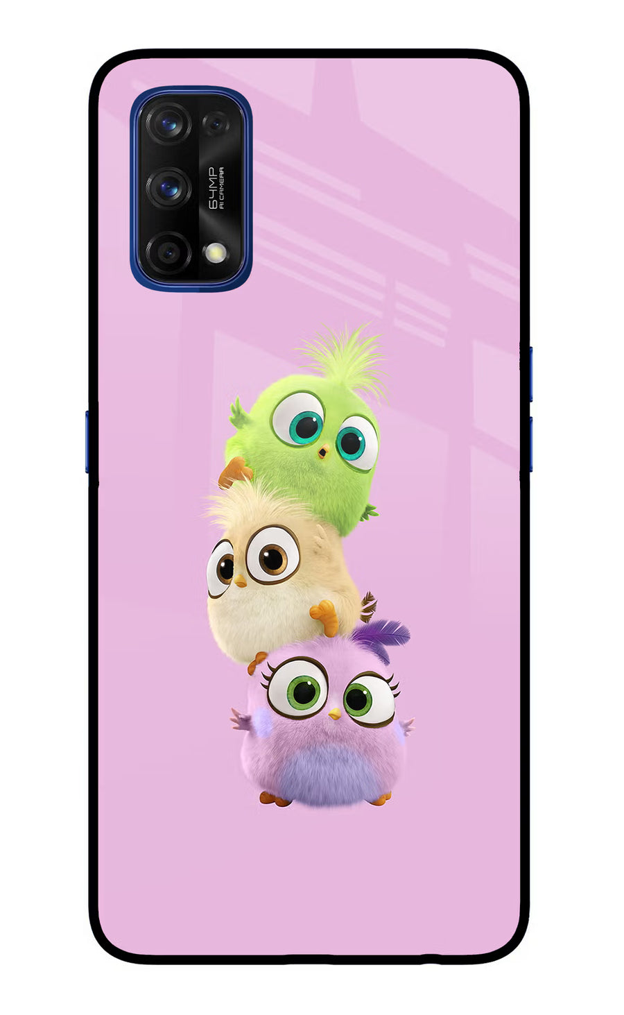 Cute Little Birds Realme 7 Pro Back Cover, Glass case