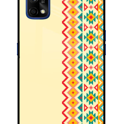 Ethnic Seamless Realme 7 Pro Glass Case Back Cover by Casekaro