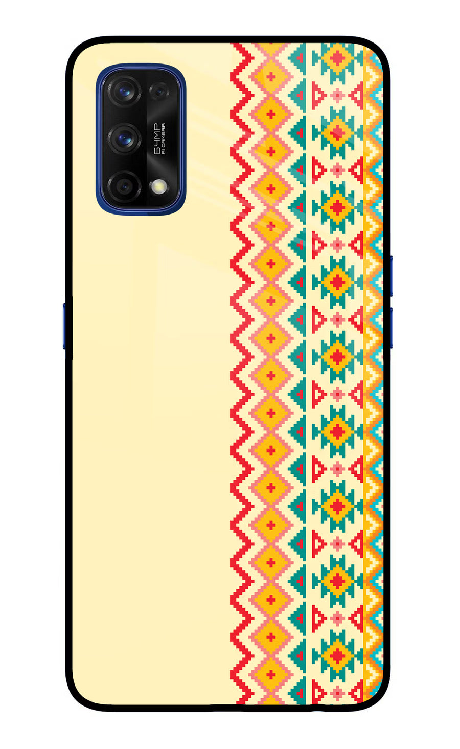 Ethnic Seamless Realme 7 Pro Back Cover, Glass case
