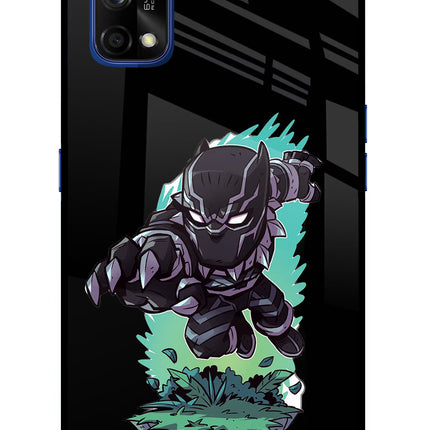 Black Panther Realme 7 Pro Glass Case Back Cover by Casekaro