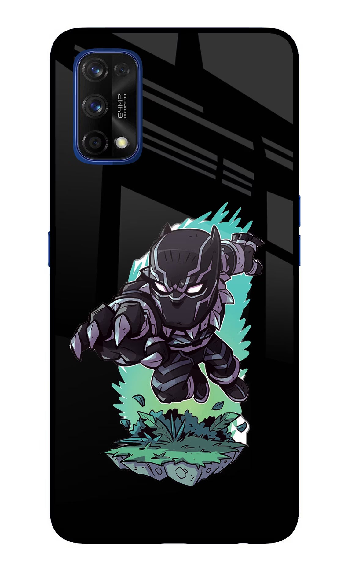 Black Panther Realme 7 Pro Glass Case Back Cover by Casekaro