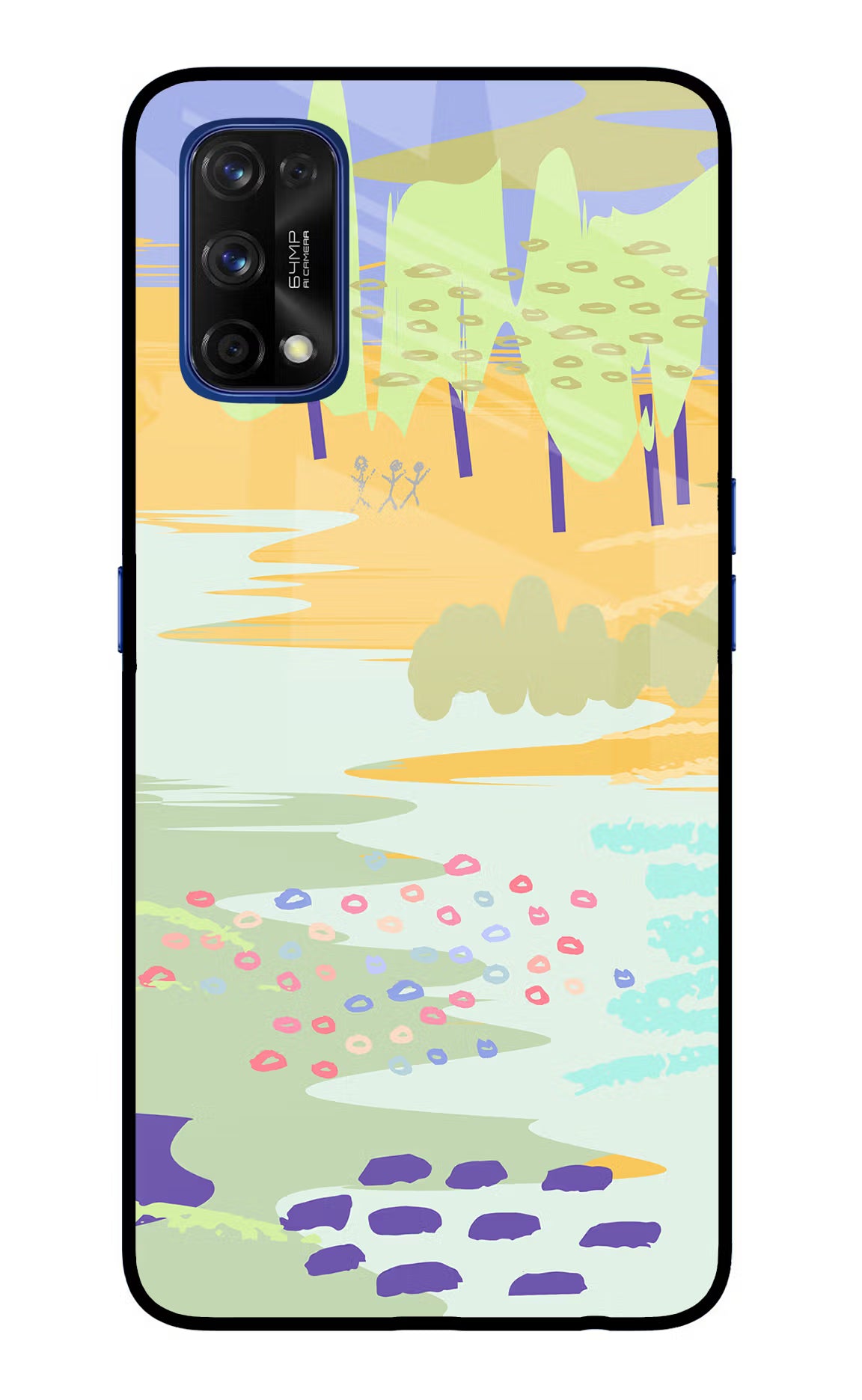 Scenery Realme 7 Pro Glass Case Back Cover by Casekaro