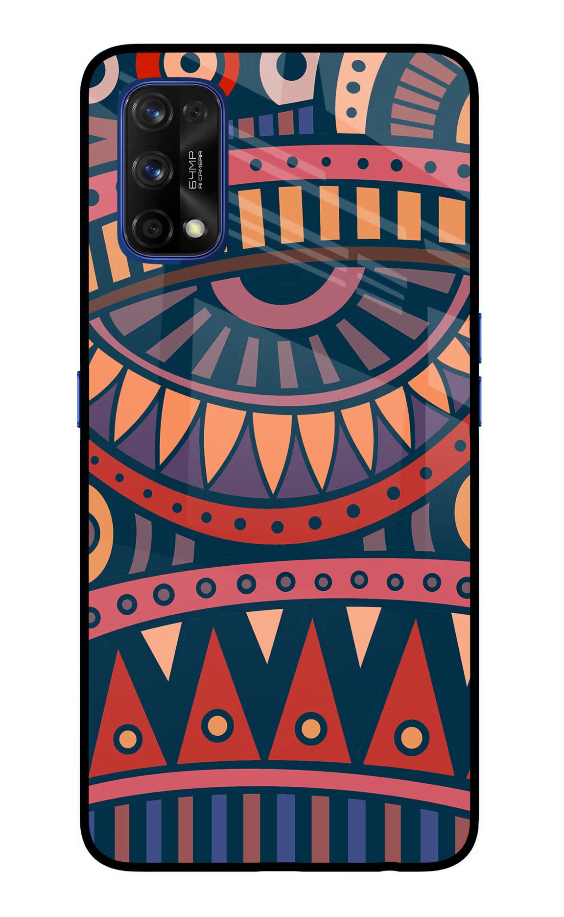 African Culture Design Realme 7 Pro Glass Case Back Cover by Casekaro