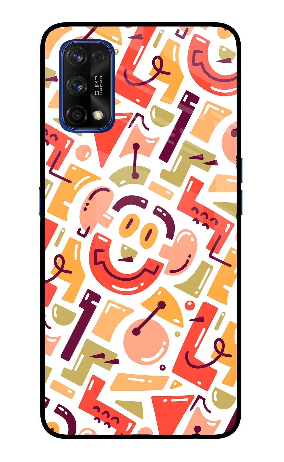 Doodle Pattern Realme 7 Pro Back Cover