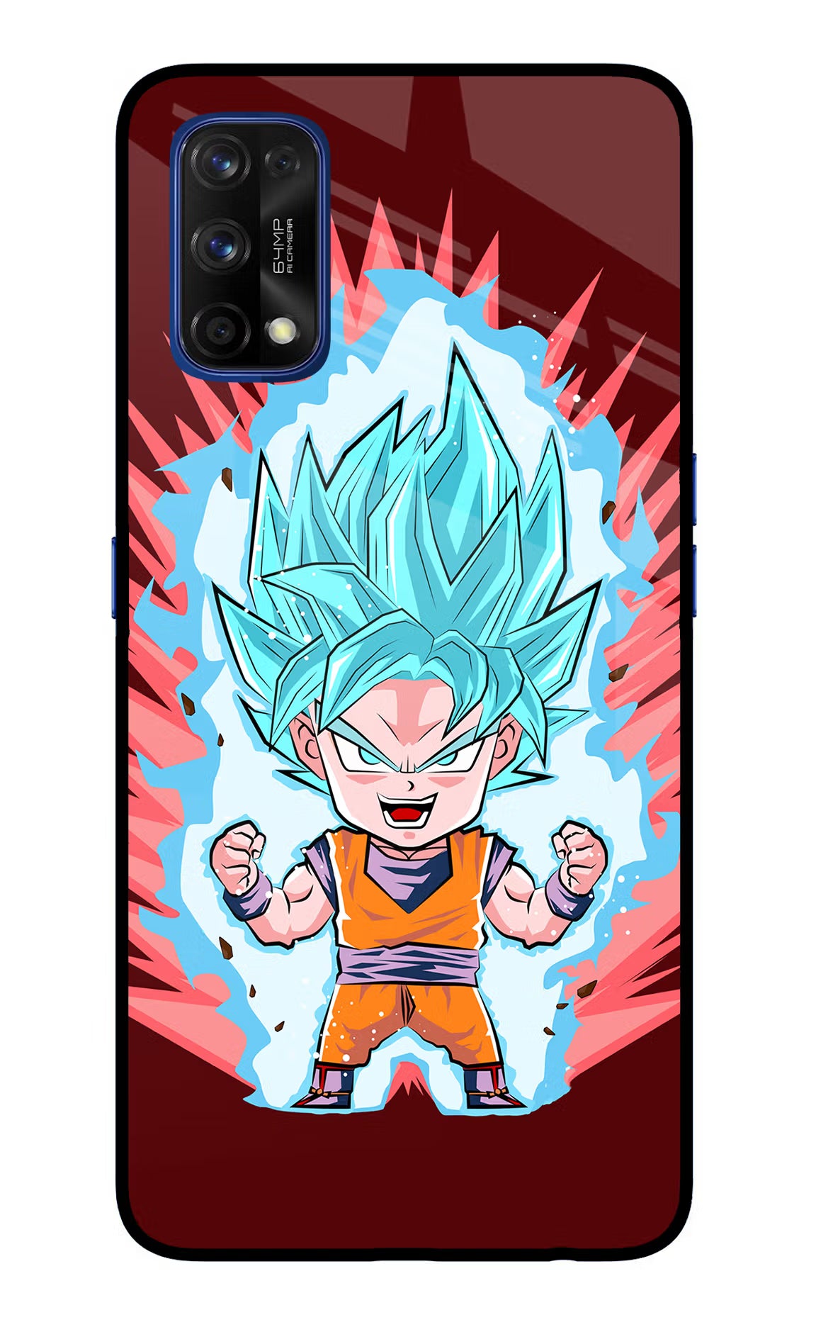 Goku Little Realme 7 Pro Glass Case Back Cover by Casekaro