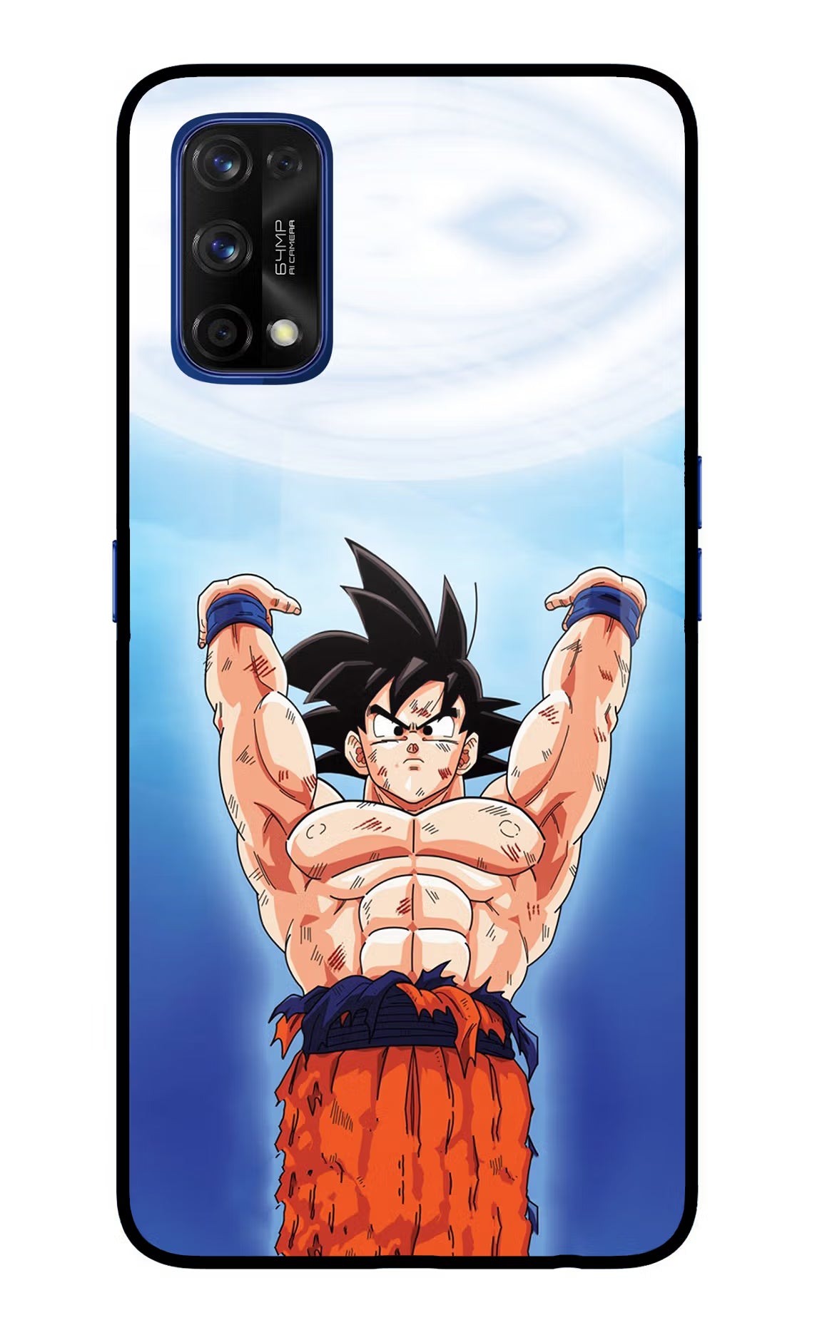 Goku Power Realme 7 Pro Glass Case Back Cover by Casekaro