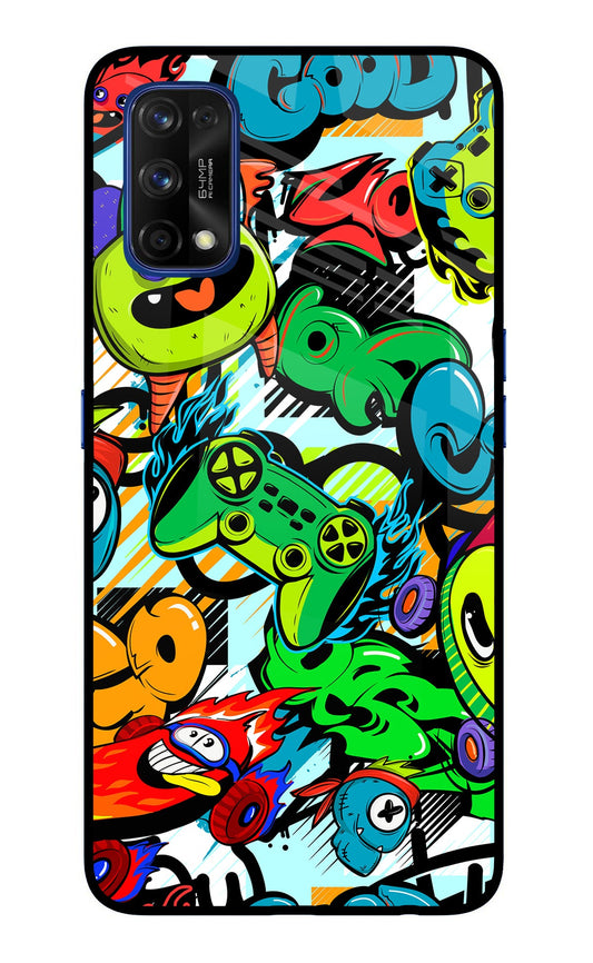 Game Doodle Realme 7 Pro Glass Case