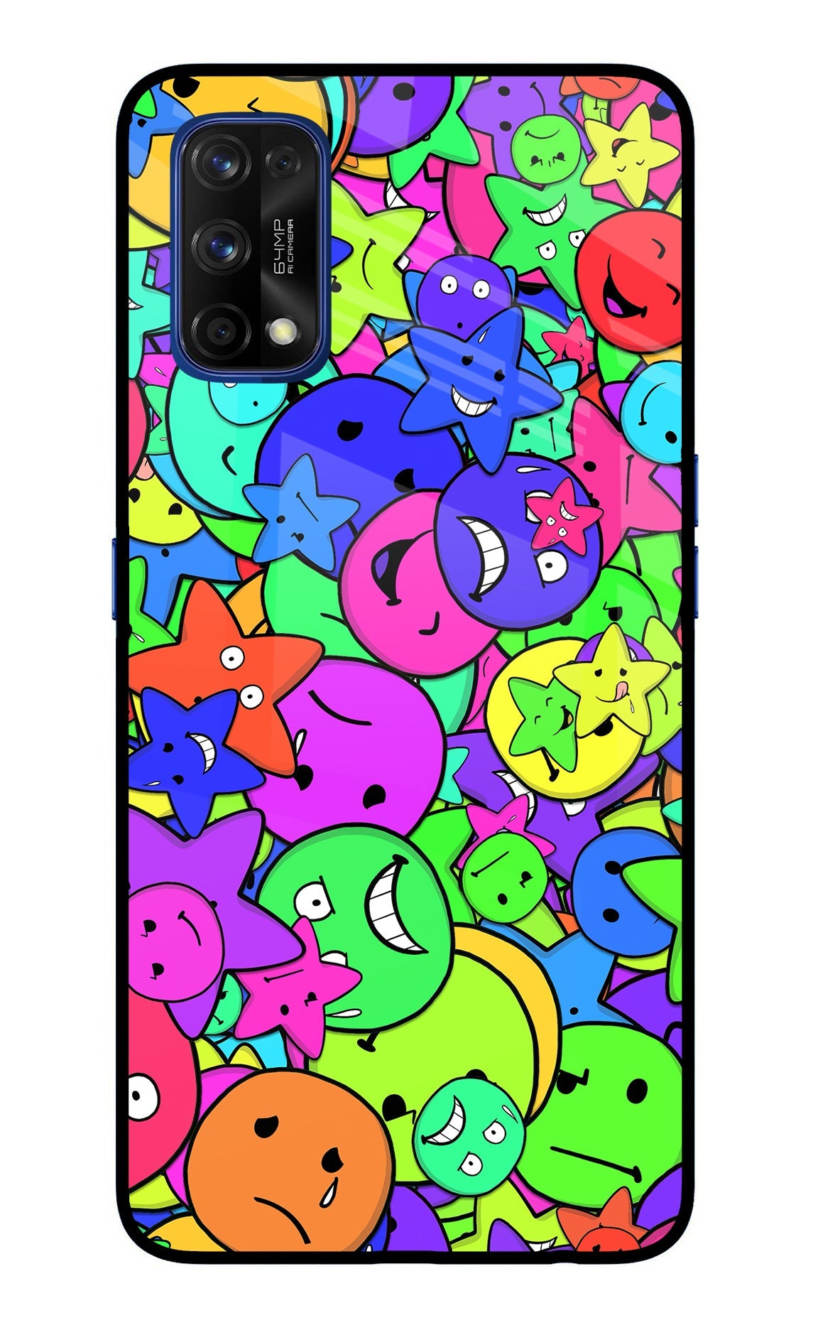 Fun Doodle Realme 7 Pro Glass Case