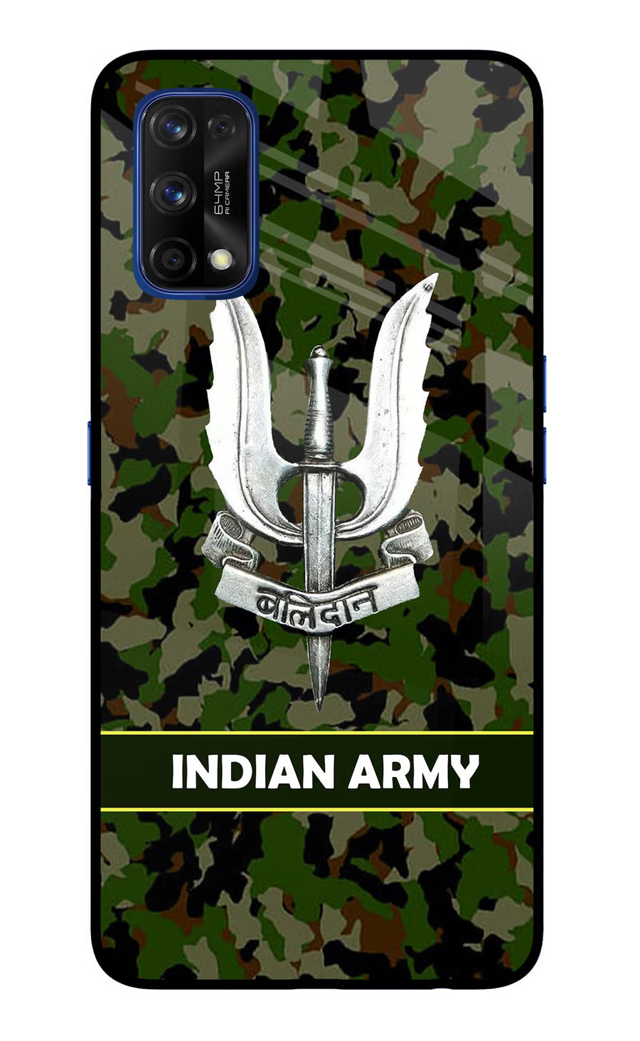 Balidan Indian Logo Realme 7 Pro Back Cover, Glass case