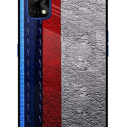 BMW Stripes Realme 7 Pro Glass Case Back Cover by Casekaro