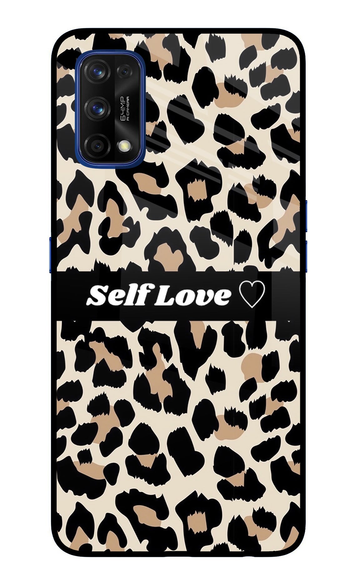 Leopard Print Self Love Realme 7 Pro Glass Case