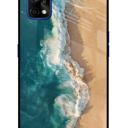 Ocean Beach Realme 7 Pro Glass Case Back Cover by Casekaro