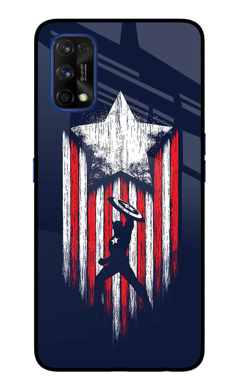 Captain America Marvel Art Realme 7 Pro Glass Case