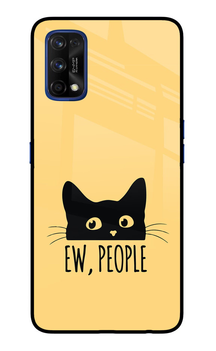 Ew People Catitude Realme 7 Pro Back Cover, Glass case