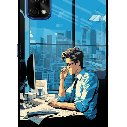 Focused Hustler (AI Generated) Realme 7 Pro Glass Case Back Cover by Casekaro