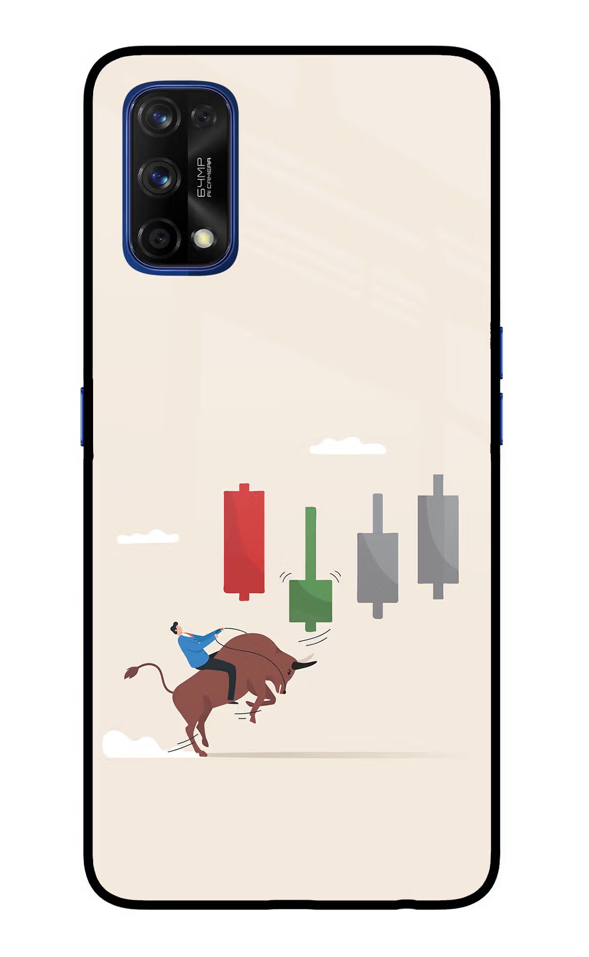 Bull Trading Momentum Realme 7 Pro Glass Case