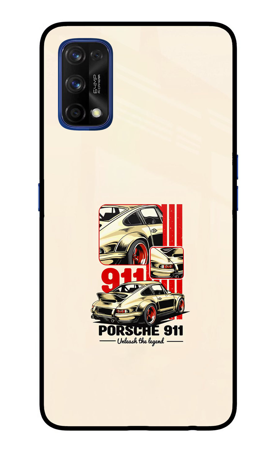 Classic Porsche 911 Realme 7 Pro Back Cover, Glass case