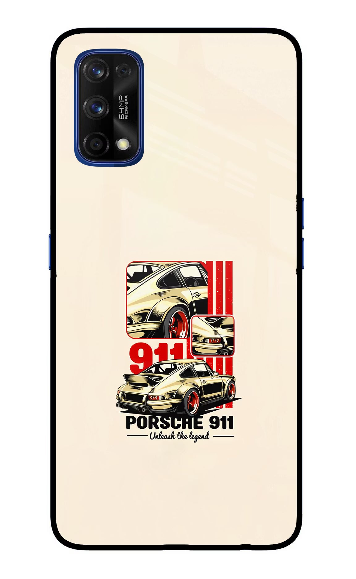 Classic Porsche 911 Realme 7 Pro Glass Case