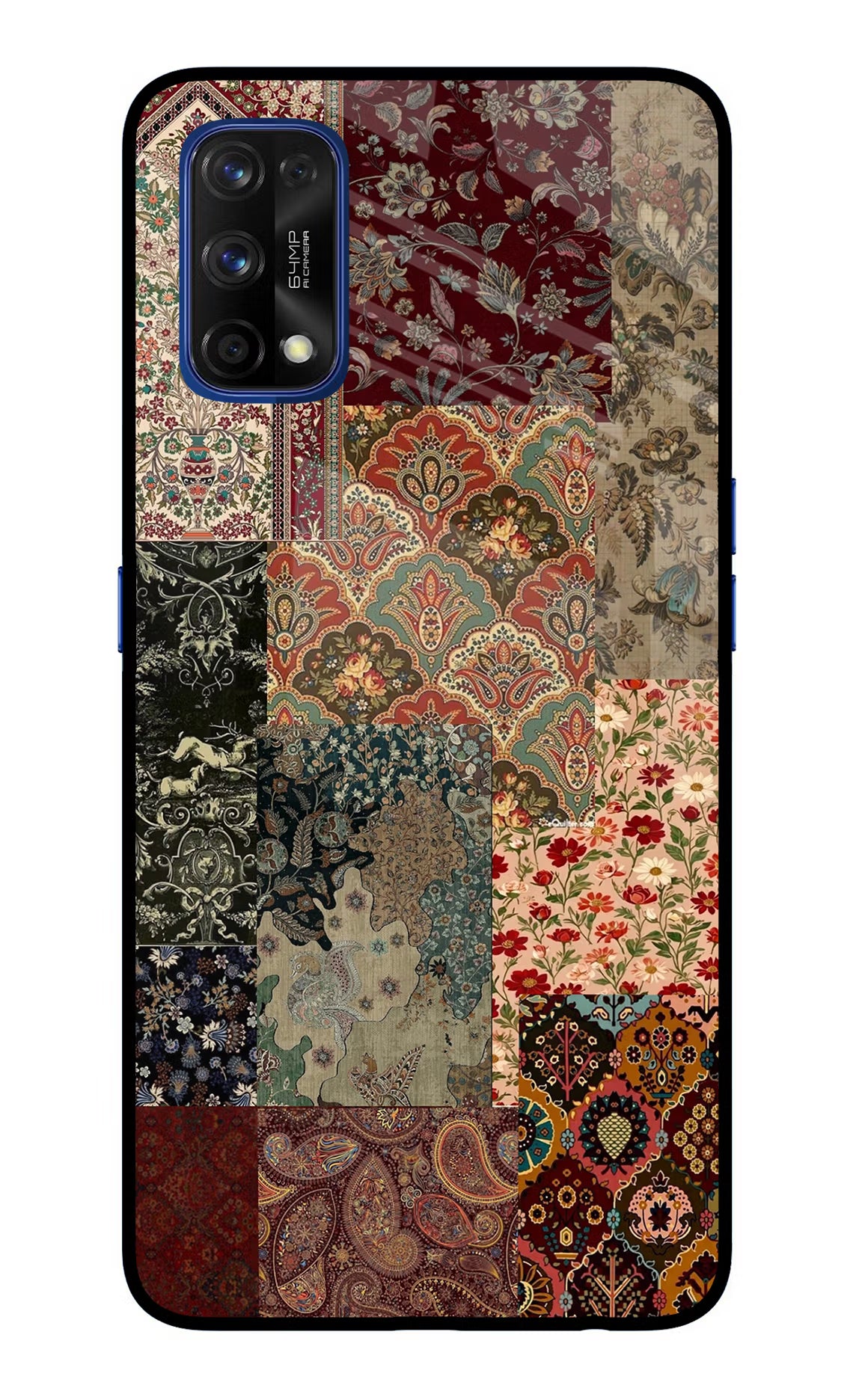 Desi Print Realme 7 Pro Glass Case Back Cover by Casekaro
