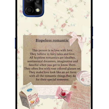 Hopeless Romantic Realme 7 Pro Glass Case Back Cover by Casekaro
