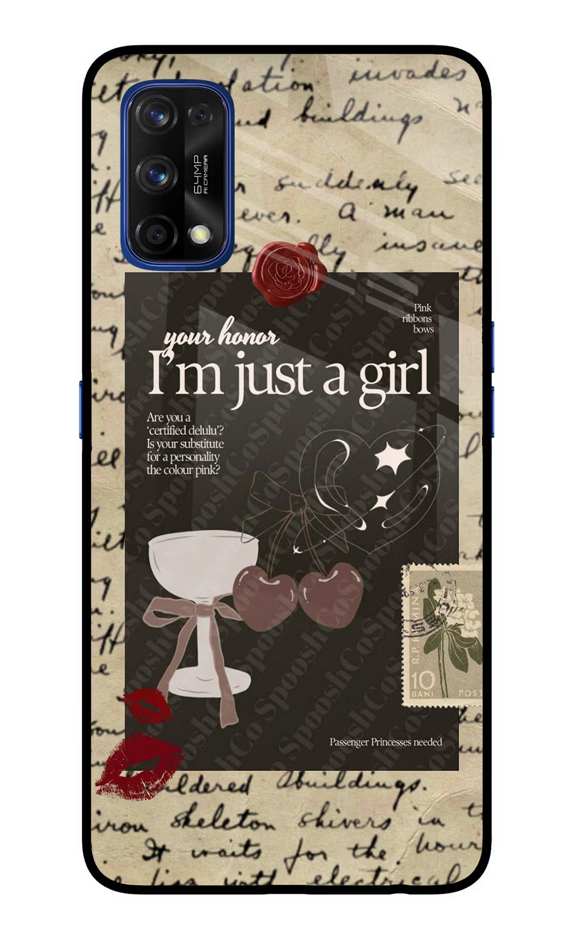 I am just a girl Realme 7 Pro Glass Case