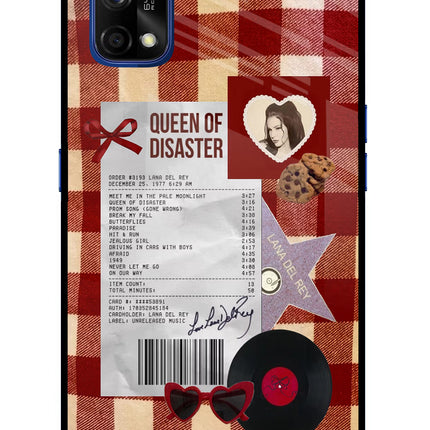 Queen of Disaster Realme 7 Pro Glass Case Back Cover by Casekaro