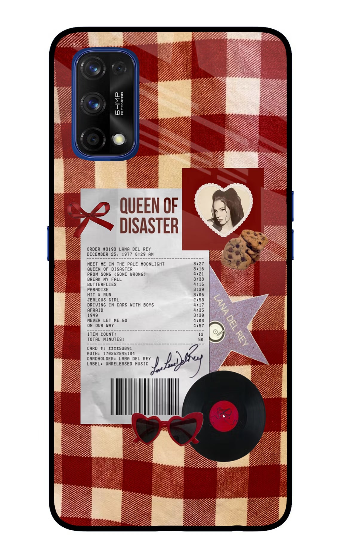 Queen of Disaster Realme 7 Pro Glass Case Back Cover by Casekaro