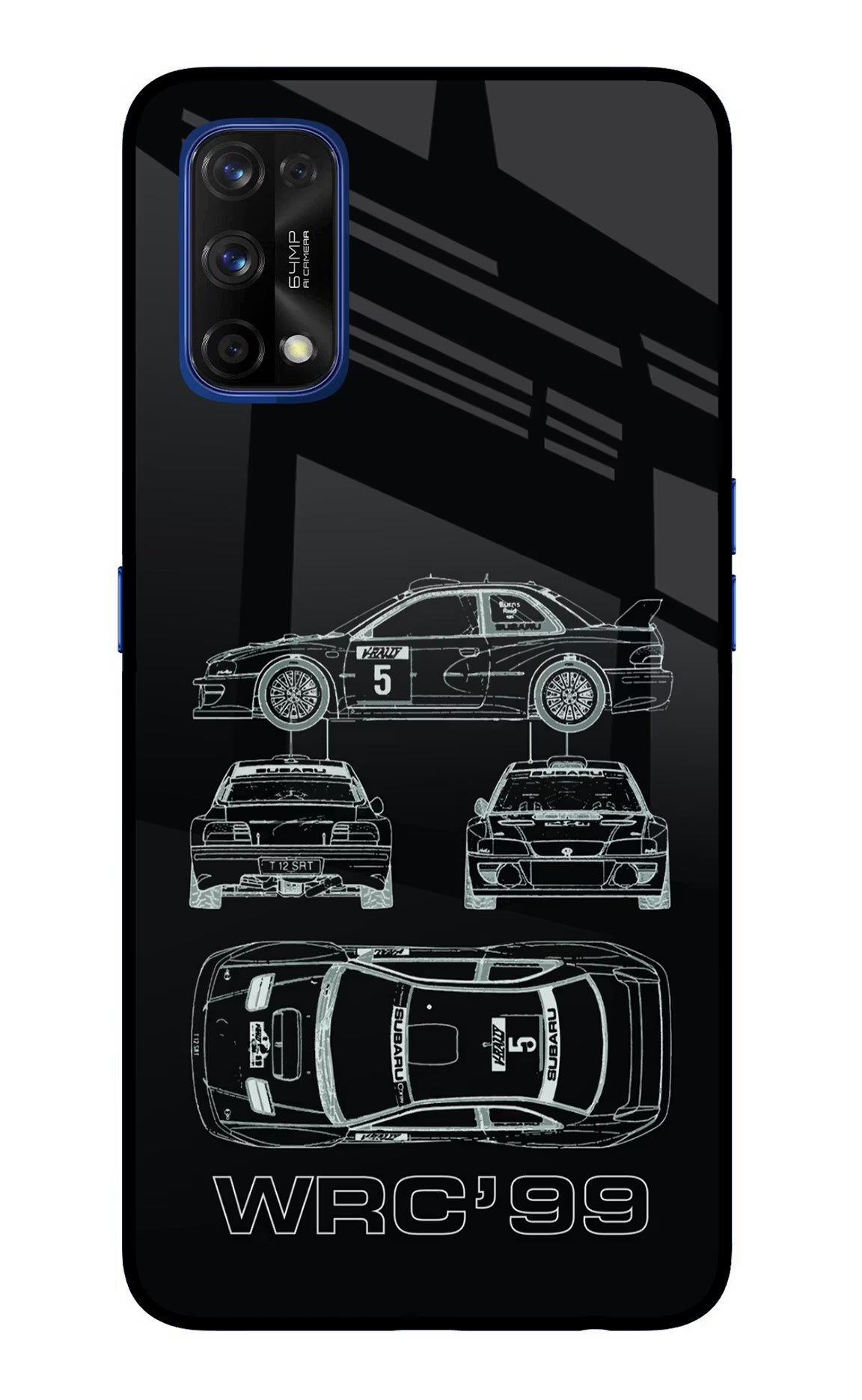 WRC'99 Realme 7 Pro Glass Case Back Cover by Casekaro
