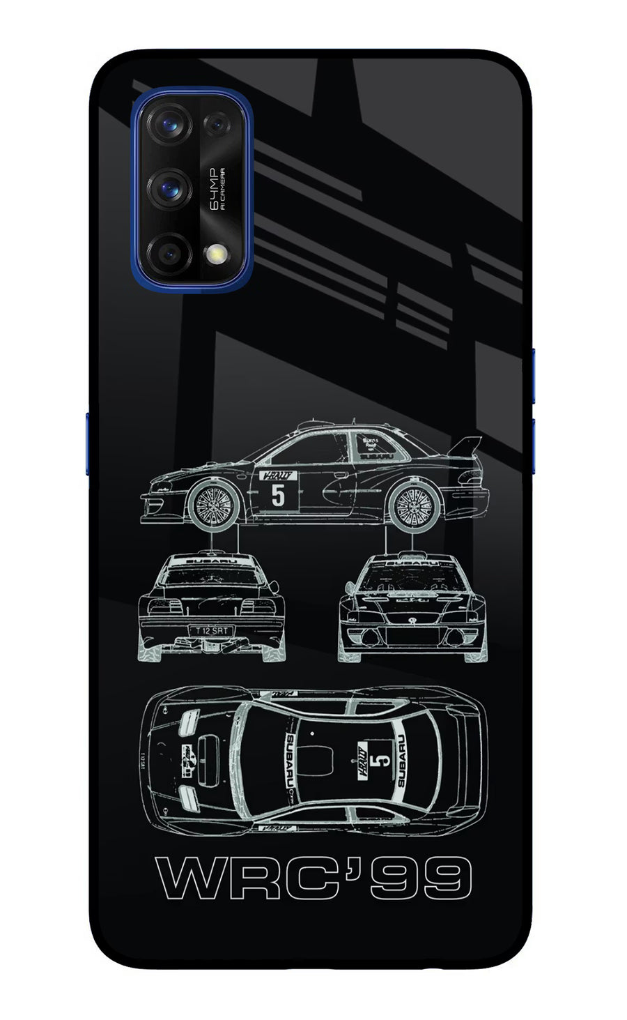 WRC'99 Realme 7 Pro Back Cover, Glass case